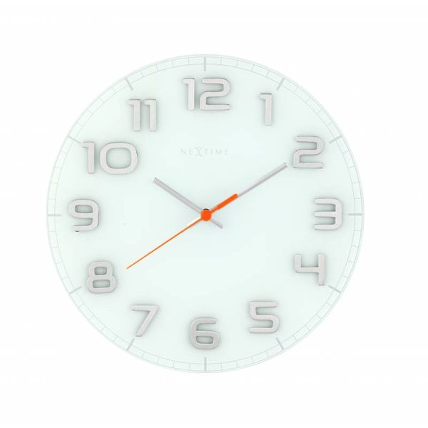 NeXtime 30cm Classy Round Glass Round Shaped Wall Clock