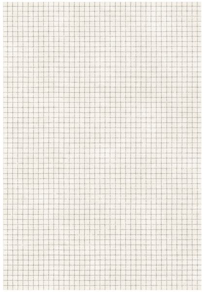 Rugs Original Mag Opus Cream Rug, Faint Black Check Pattern