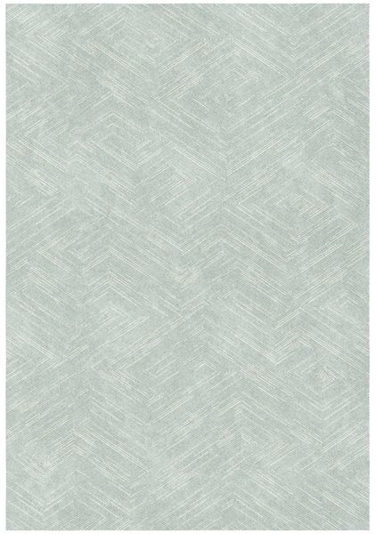 Rugs Original Mag Opus Pale Green Rug, Faint Art Deco Inspired Design