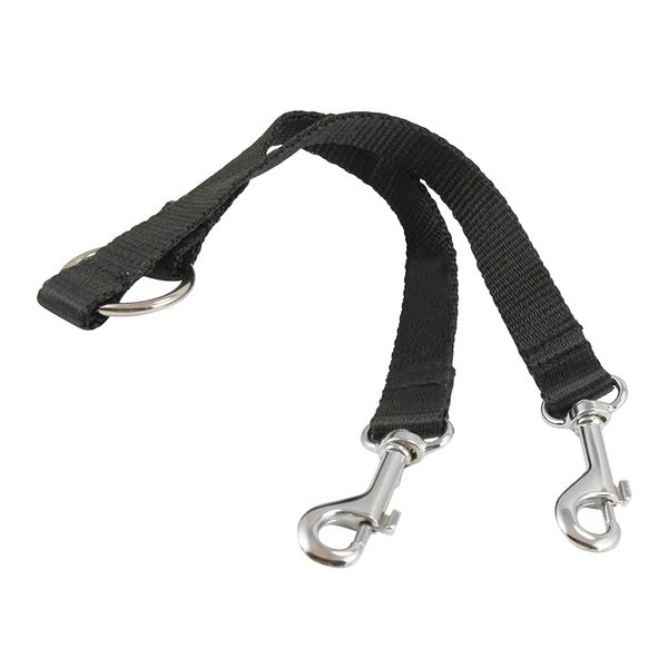 Coupler Double Head Collars Dog Leash- Black