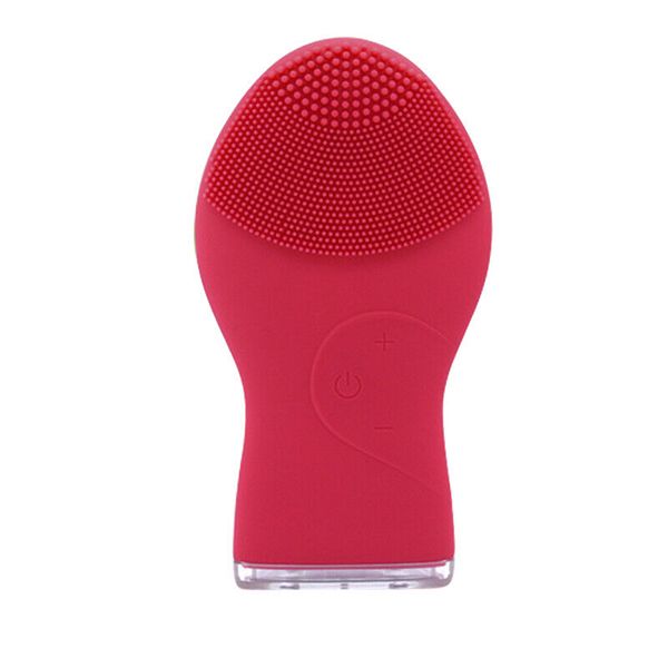 Electric Facial Cleansing Brush Deep Face Cleaning Massager Red