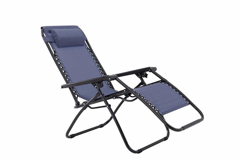 Hazlo Foldable Zero Gravity Outdoor Reclining Chair - Red