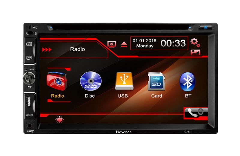 Nevenoe Car DVD player with GPS, Bluetooth and Touch Screen