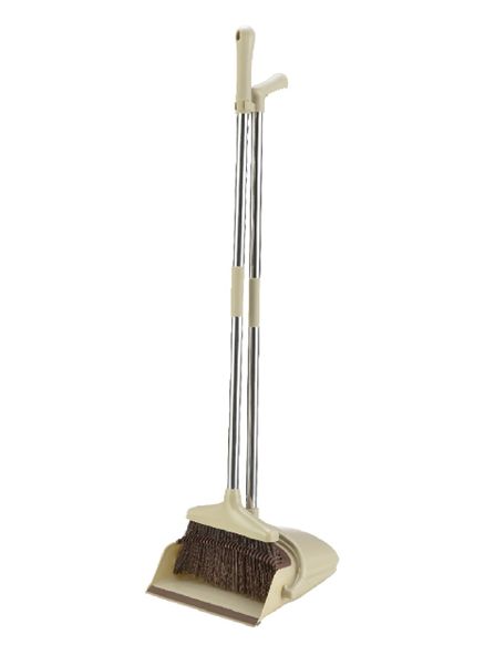 Windproof Broom and Dustpan Set - Brown