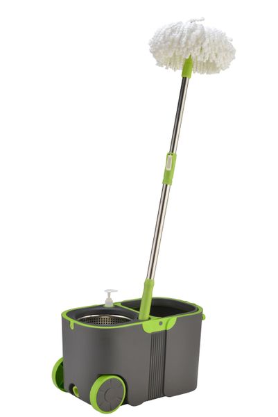 iSpin Mop Includes Bucket with Wheels - 360 Degree Rotation - 11L