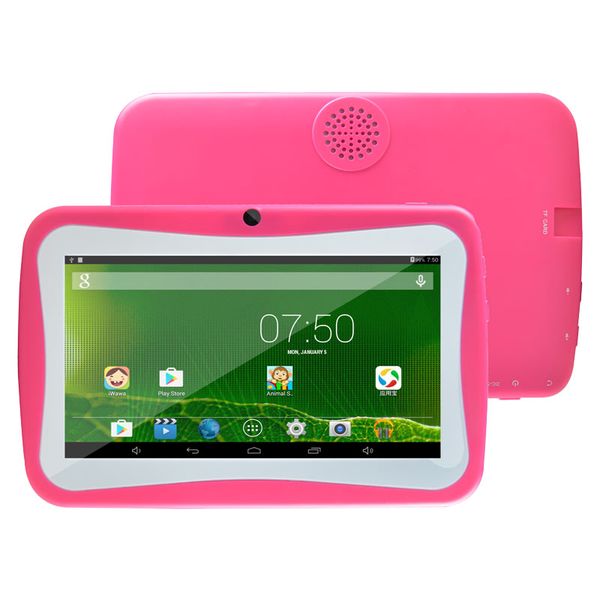 Nevenoe 7 inch Android Tablet for Kids with Silicone Case - Pink