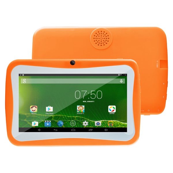 Nevenoe 7 inch Android Tablet for Kids with Silicone Case - Orange