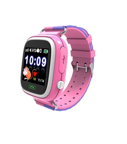 Nevenoe Touch Screen Real Time Kids GPS Tracker Smart Watch - Pink
