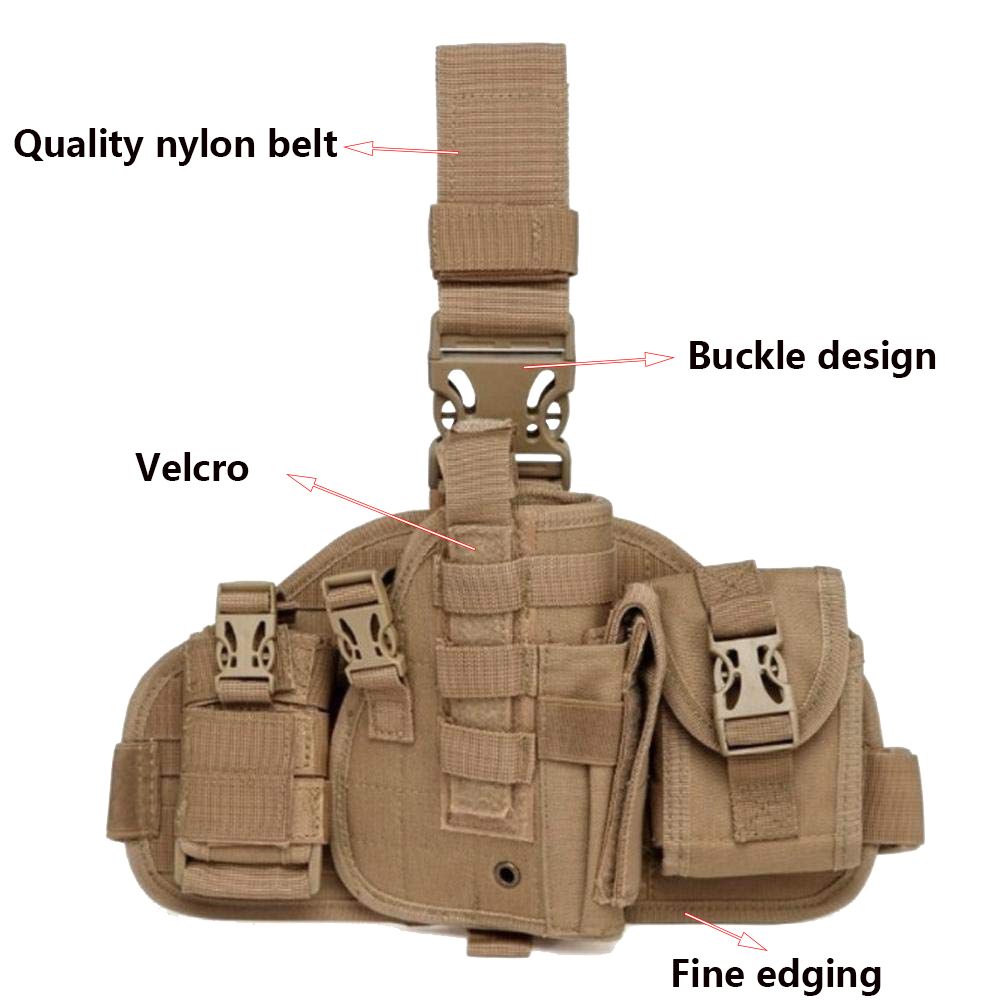 Tactical Drop Leg Band Strap Quick Locking System Set Gun Holster