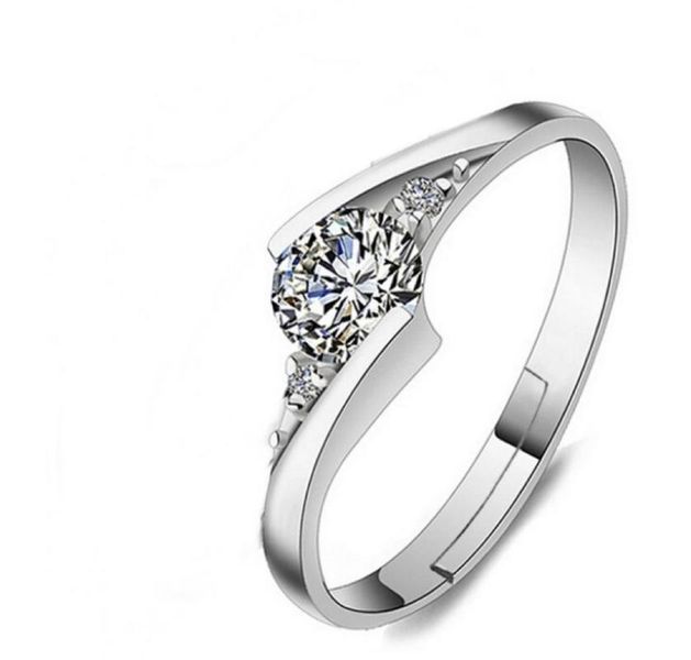 925 Sterling Silver Zircon Eternity Opening Women (1 Ring Only)