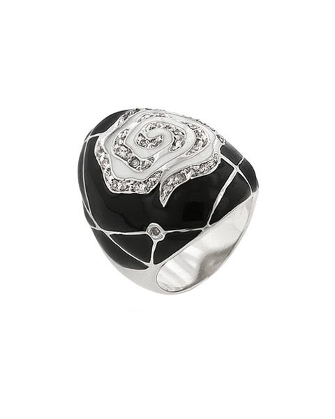 Miss Jewels-Cubic Zirconia Costume Ring with flower pattern