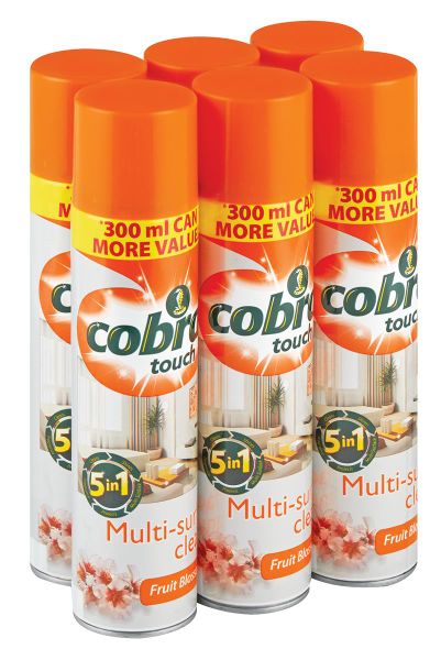 Cobra 6x300ml, Multi Surface Cleaner, Fruit Blossom