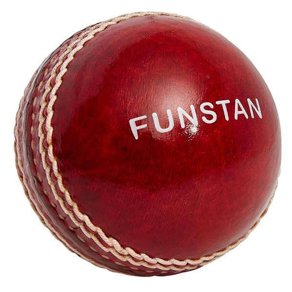 Funstan Cricket Ball, 113g, 2 Piece - Red