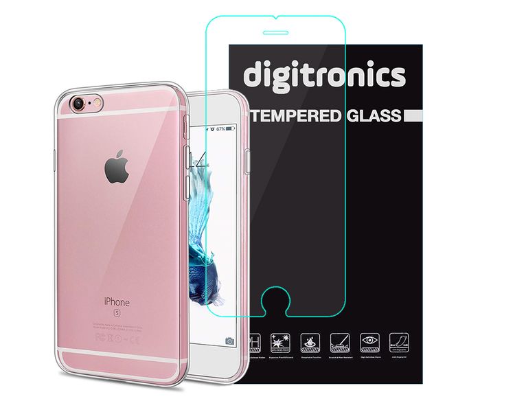 Tempered Glass and Protective Case for iPhone 6S Plus/6 Plus