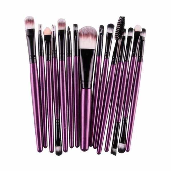 Focallure 15pc Makeup Brush Set - Purple
