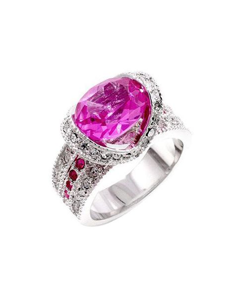 Miss Jewels- Pink Cubic Zirconia Oval Ring