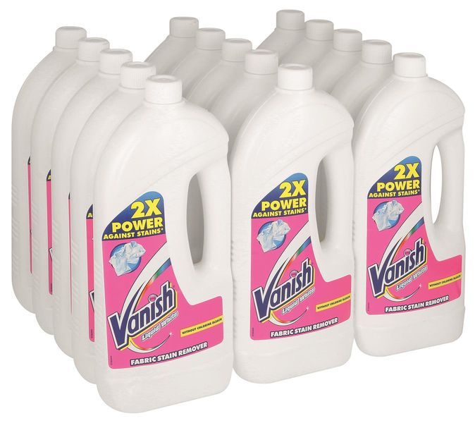 Vanish, 15 x 1l, Crystal White, Stain Remover Bleach Free Liquid