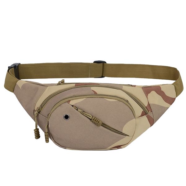 Military Outdoor Travel Belly Waist Bum Bag - Camo