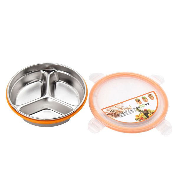 Stainless Steel Lunch Box with 3 Compartments - Small