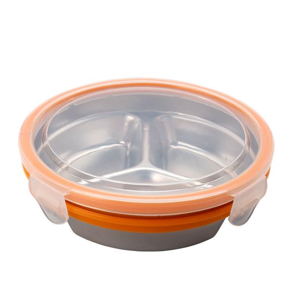 Stainless Steel Lunch Box with 3 Compartments - Large