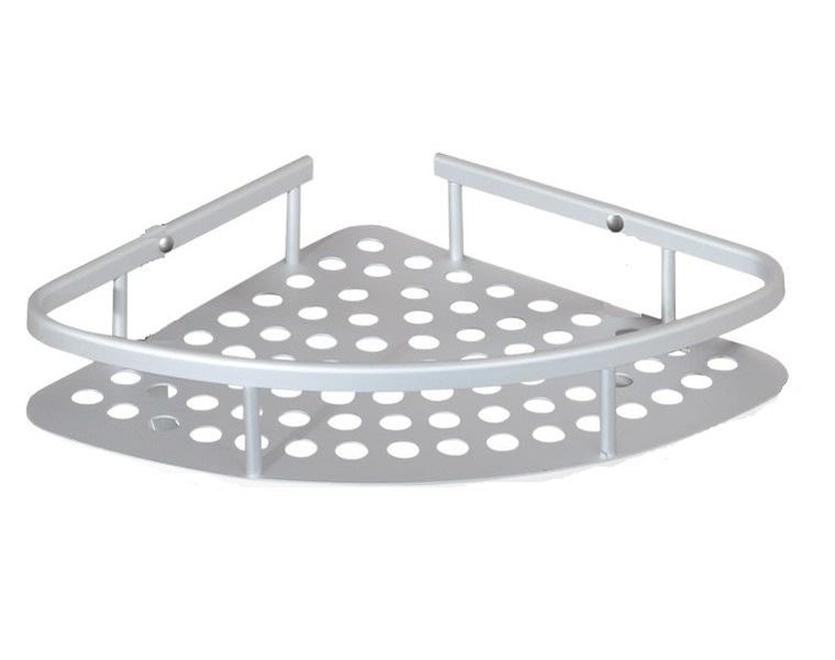 Aluminum Single Layer Corner Bathroom Shower Shelve Caddy