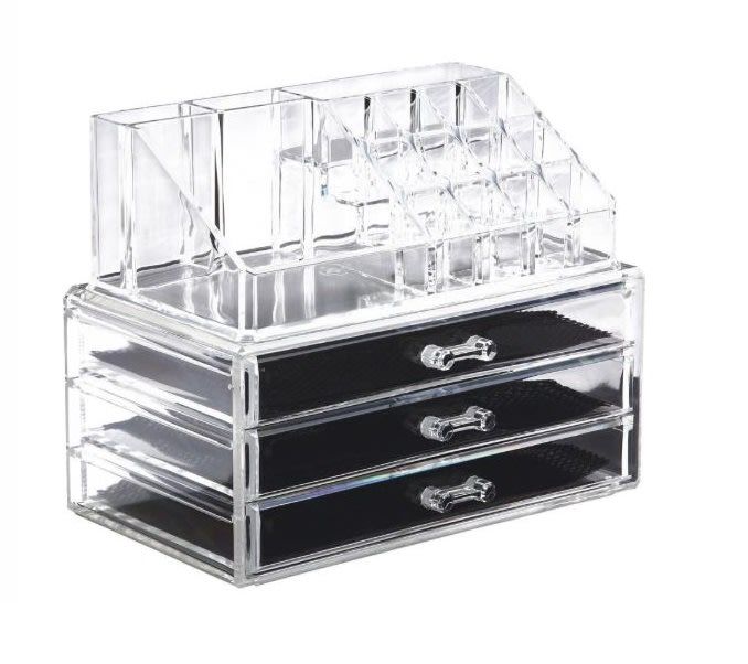 Acrylic Cosmetic and Jewellery Organizer Storage Holder with Drawer ...