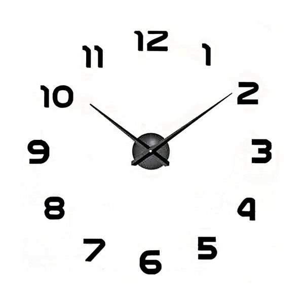 DIY Modern 3D Wall Clock - Black