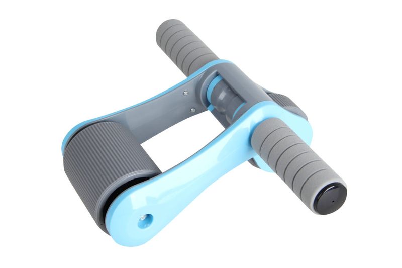 Zoolpro Exercise Foldable Ab Wheel Roller with Knee Pad - Blue