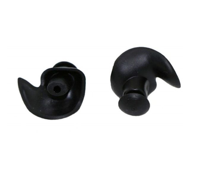 Waterproof Swimming Soft Silicone Earplugs - Black