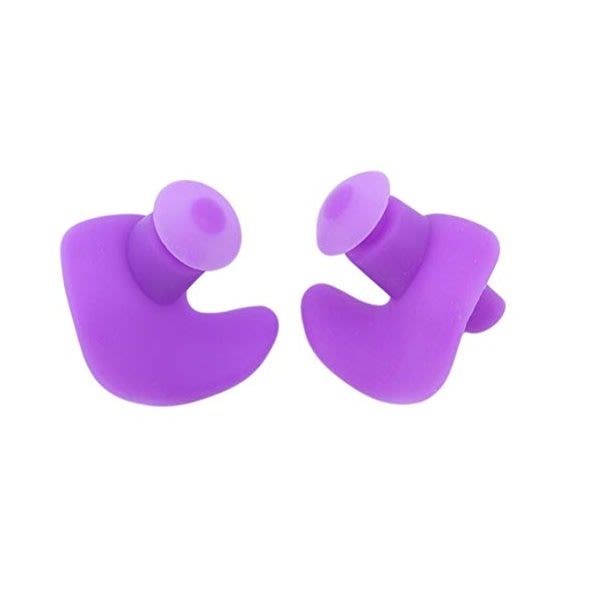 Waterproof Swimming Soft Silicone Earplugs - Purple