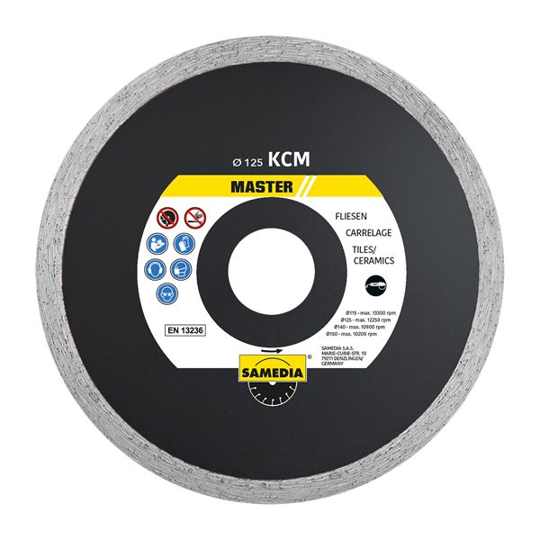 Samedia Diamond Blade 115mm Continious Ind Porcelain &amp; Ceramics Master Kcm