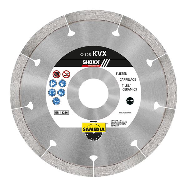 Samedia Diamond Blade 115mm Segmented Ind Granite &amp; Porcelain Shoxx Kvx