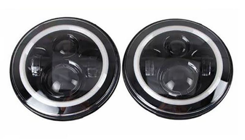 7'' Round Black LED Headlight for Jeep for 2