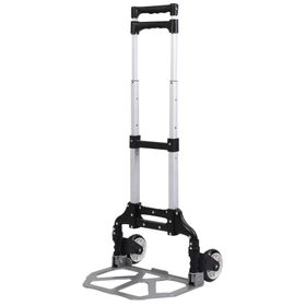 Compact Adjustable Folding Hand Trolley - 80kg Capacity - Black | Shop ...