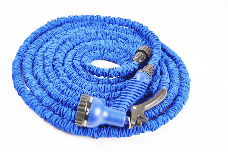 Garden Expandable Hose Pipe with Nozzle - 30 Meters - Green