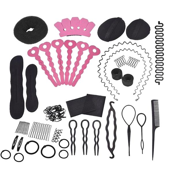 DIY Hair Styling Accessories Kit Set - 57 Piece
