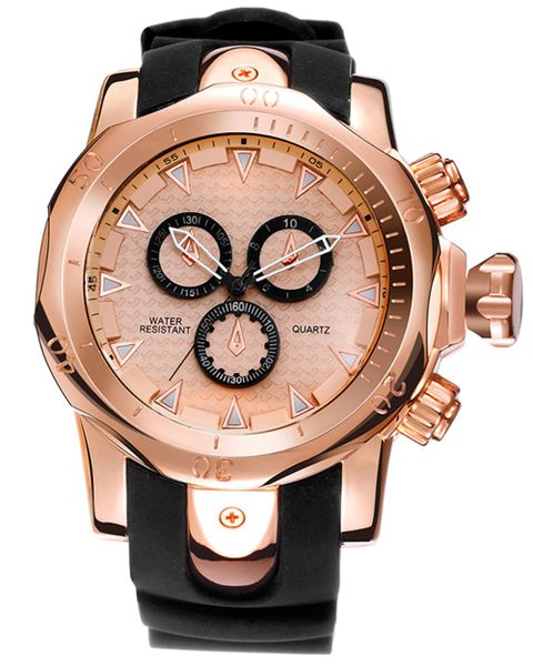 Skone Balfour Analogue Mens Sports Watch - Silicone Band - Silver
