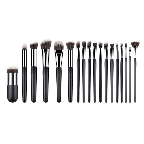 18 Pieces Profesional Wooden Synthetic Cosmetics Makeup Brush Kit