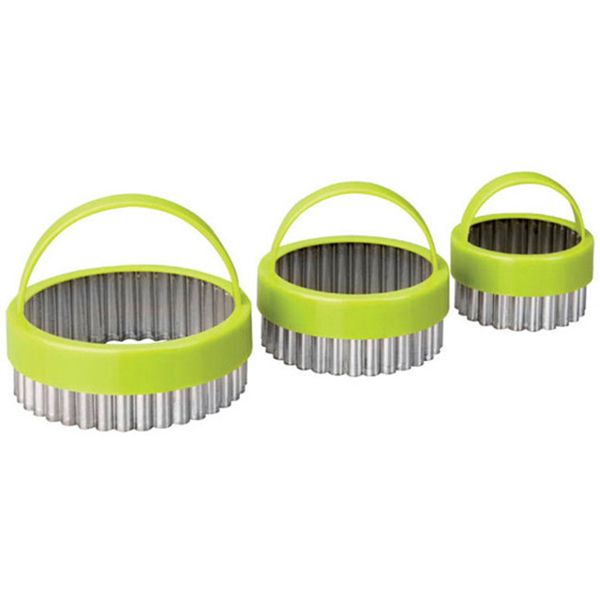 Ibili - Round Fluted Cookie Cutters 3 Piece