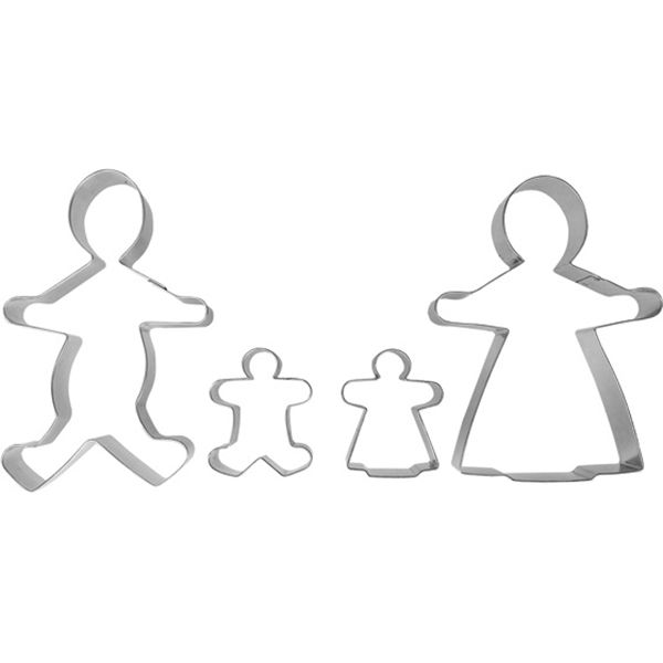Ibili - Accesorios Set Of 4 Family Cookie Cutters