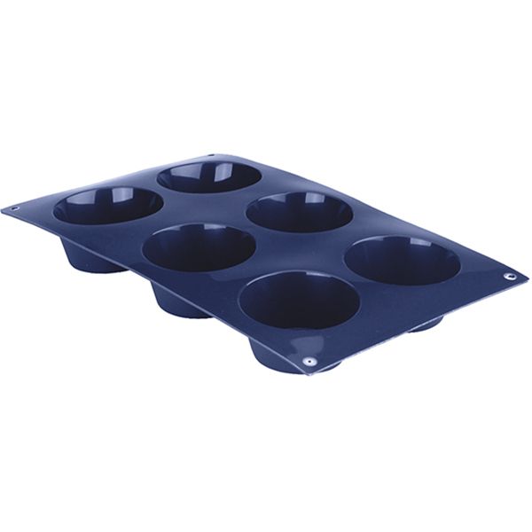 Ibili - Blueberry Silicone 6 Cup Muffin Pan