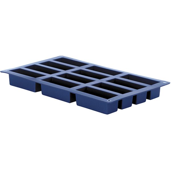 Ibili - Blueberry 12 Oblong Cup Silicone Baking Pan
