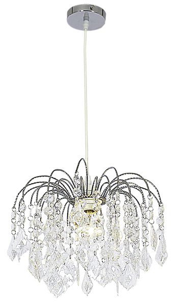 Bright Star Lighting Polished Chrome with Clear Acrylic Crystals