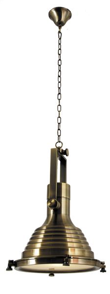 Bright Star Lighting Bronze Metal Pendant with Opaque Glass Cover