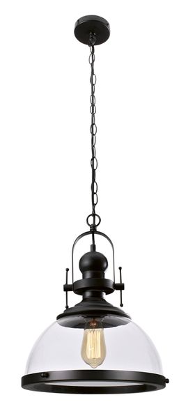 Bright Star Lighting Metal Pendant with Clear Glass