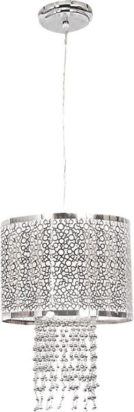Bright Star Lighting Polished Chrome Pendant with Silver Beads