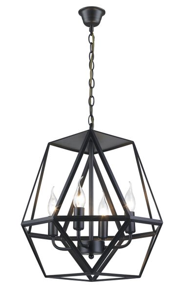 Bright Star Lighting Hexagonal Shaped Metal Pendant