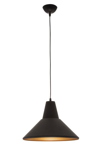 Bright Star Lighting Matt Black and Gold Inner Metal Cord Pendant