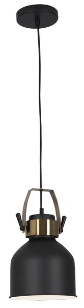 Bright Star Lighting U Shaped Metal Pendant with Metal Décor