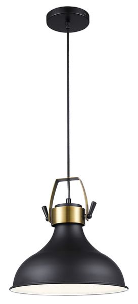 Bright Star Lighting Large Metal Pendant with Metal Décor